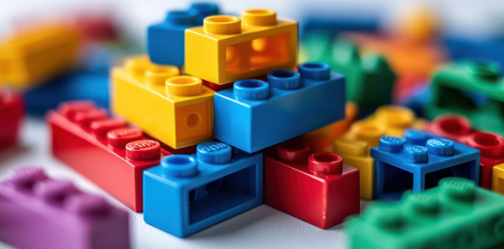 Colorful array of legos